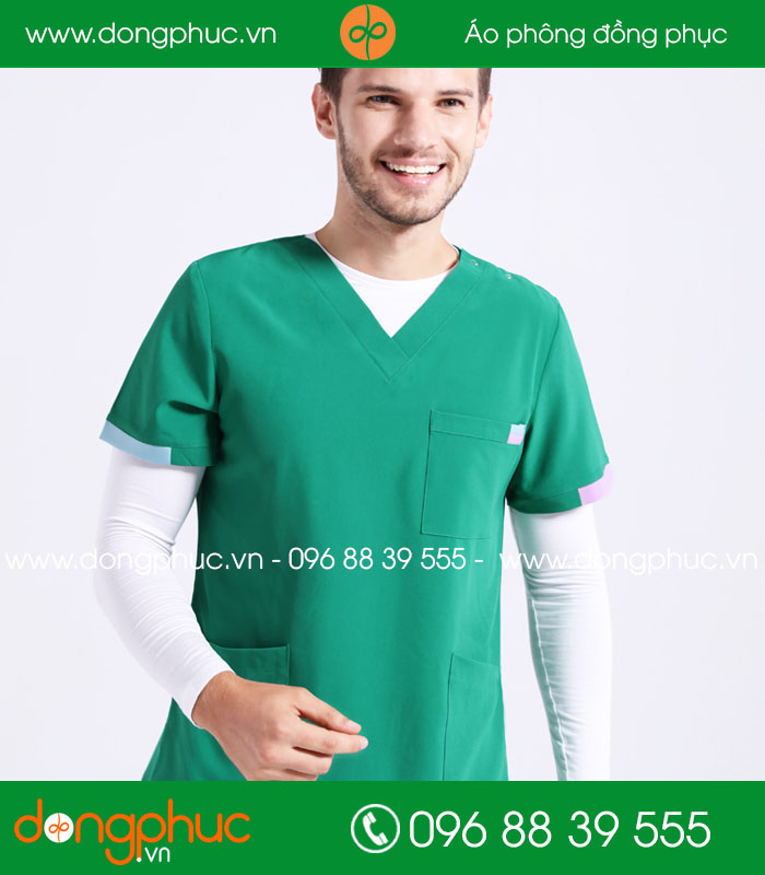 đồng phục phòng mổ màu xanh đậm